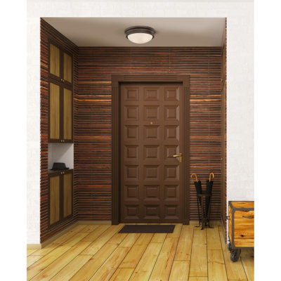 Burtundy Glass Flush Mount