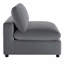 Caylie Armless Slipper Chair - Charcoal