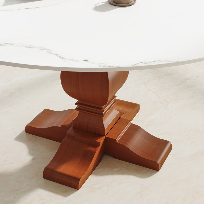 Table de salle à manger ronde, H 29,52 po x L 47,24 po x l 47,24 po