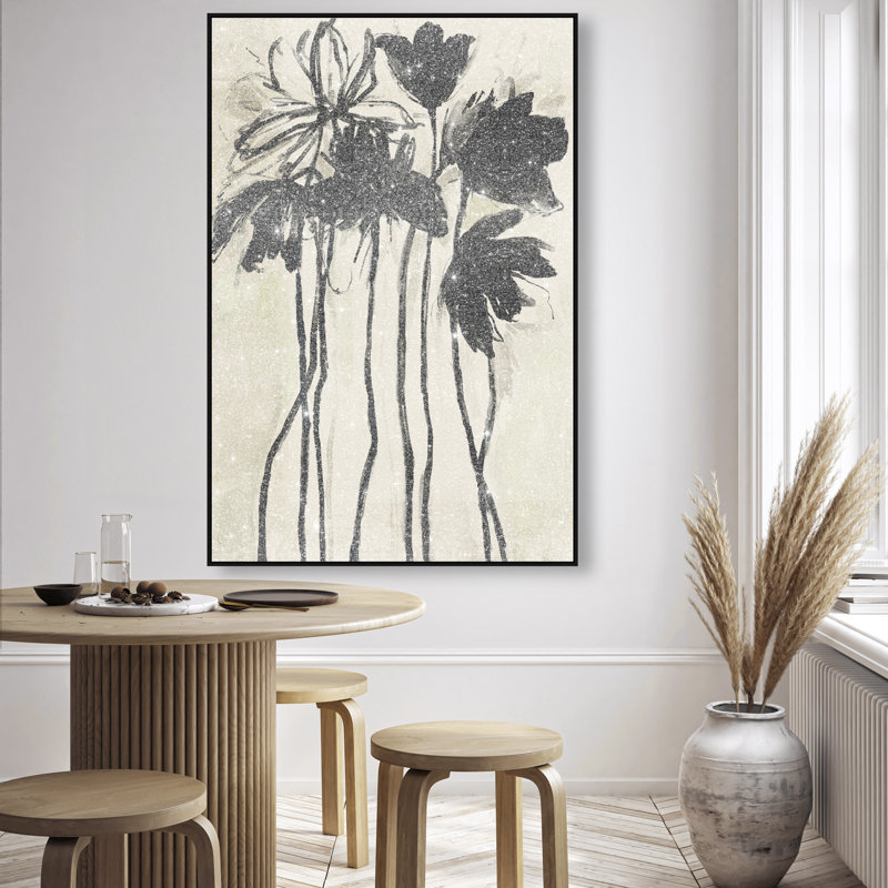 Flower Abstract Studio Print by Oliver Gal, 16"H x 11"W, Black Floater Frame
