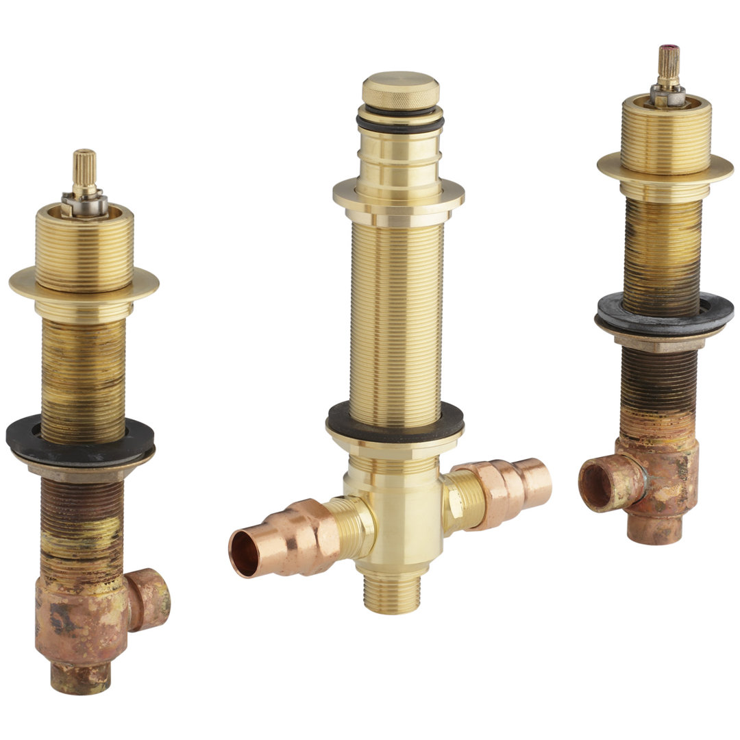 1/2" Ceramic High-Flow Valve System with Diverter for Finished-Deck or Rim-Mount Installation Only Kohler