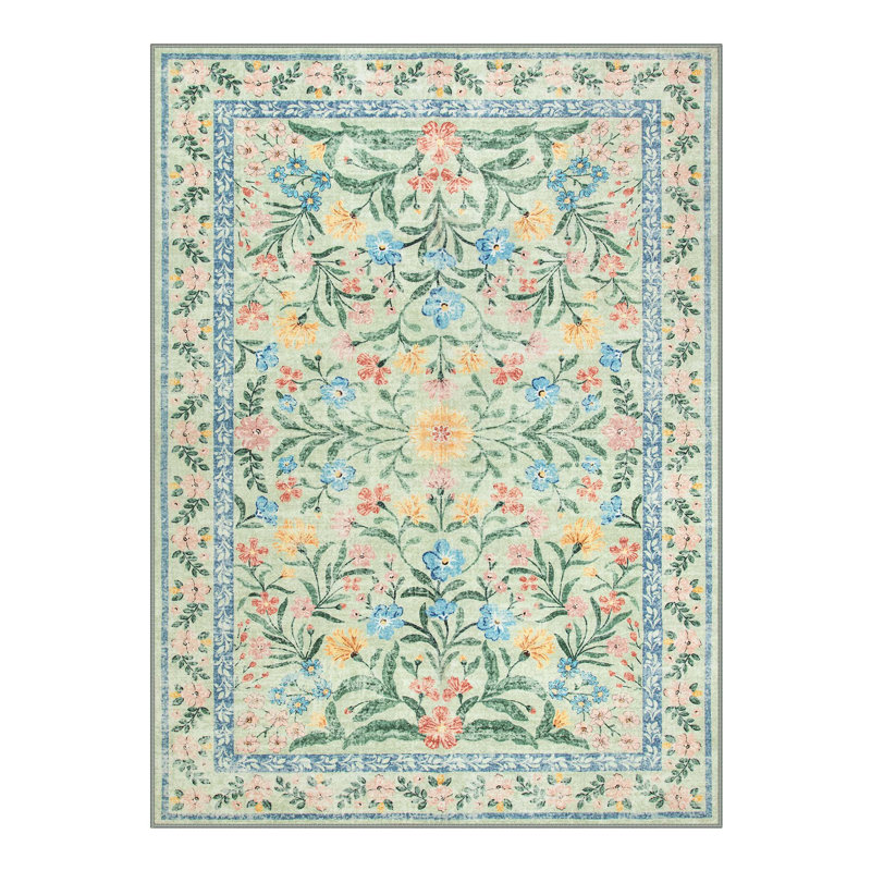  Tapis lavables antidérapants Boho, Rectangle 5 pi x 7 pi