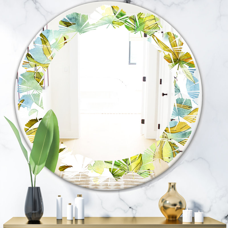 Miroir mural Foliage, H 31,5 po x l po, Floral Botanical VII Leaves