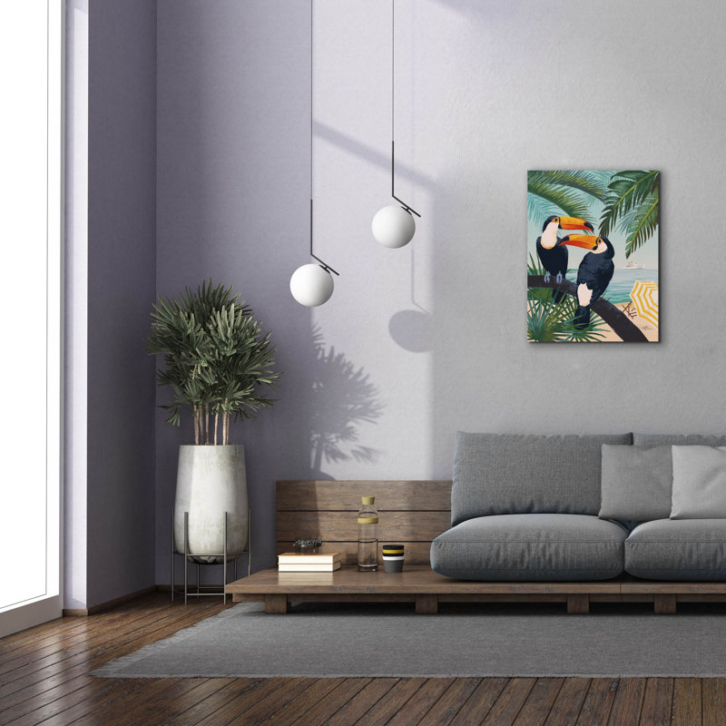 «Welcome To Paradise» par Janelle Penner, H 34 po x l 26 po x P 1,5 po
