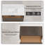 Ensemble de meuble-lavabo mural double 108 po avec comptoir en pierre d'ingénierie et armoire de rangement modulaire