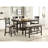 Counter Height Bench In Dark Brown For Dining Room Use - Fabric Upholstery, 26" Seat Height, 25.5Lb Finish Upholstered, 39" Length, 26"H-900427004-900426950