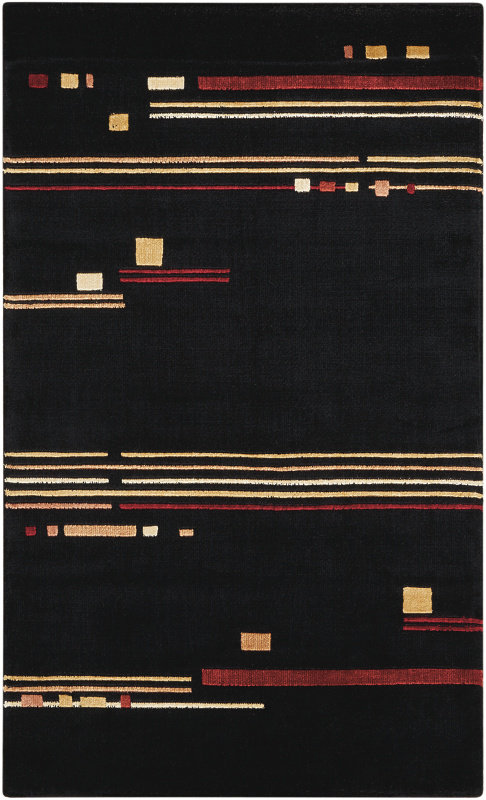 Tapis de zone noire Annelise, Rectangle 2 pi 3 po x 3 pi 9 po