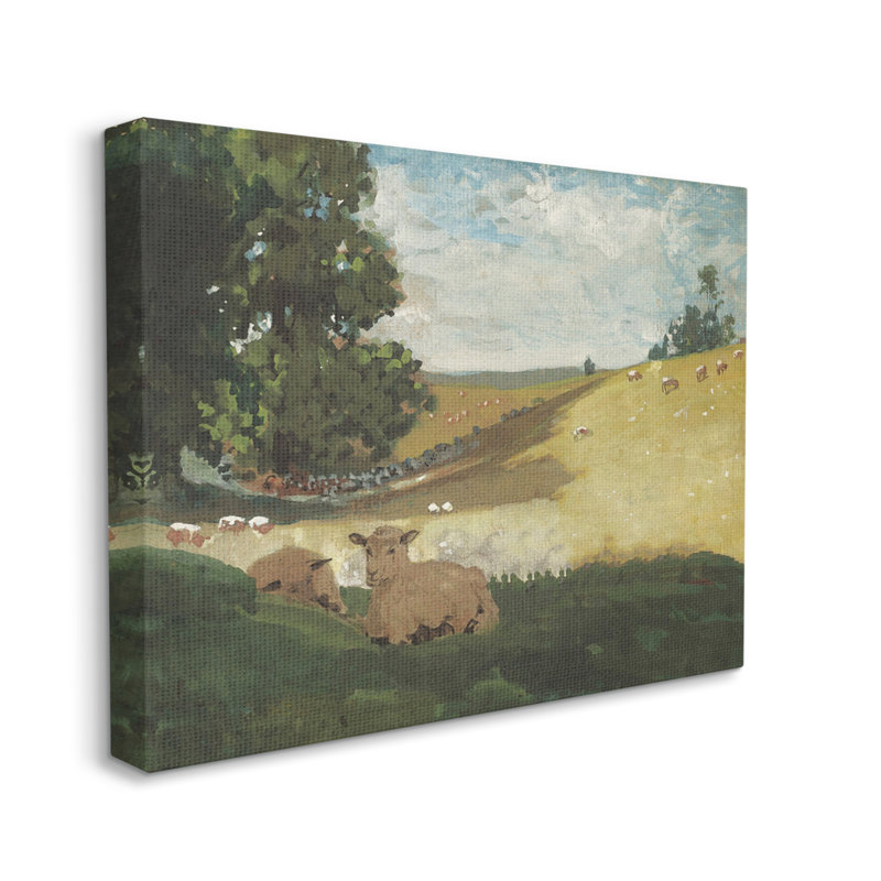 Après-midi chaud Winslow Homer classique - peinture, H 16 po x l 20 po x P 1,5 po, Toile tendue