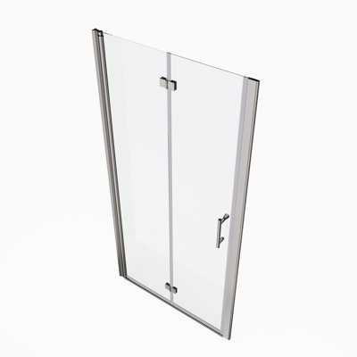 Porte de douche pivotante universelle à ajustement de 1 3/8 po avec finition en verre trempé de 1/4 po 3672