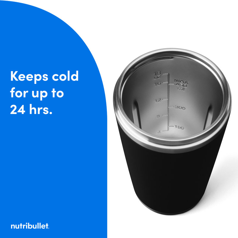 Nutribullet Flip Insulated Portable Blender, Matte Black