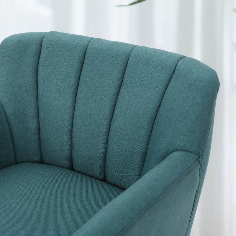 Fauteuil d'appoint 28,28 po, Polyester sarcelle