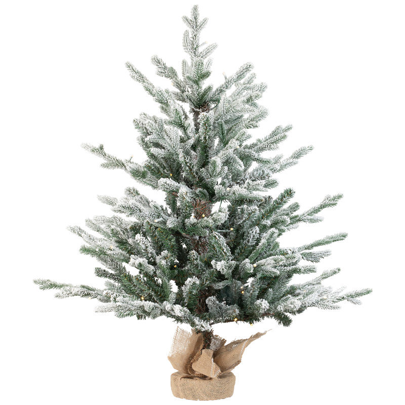 Arbre de Noël artificiel pin préinstallé avec toile de jute Real Touch