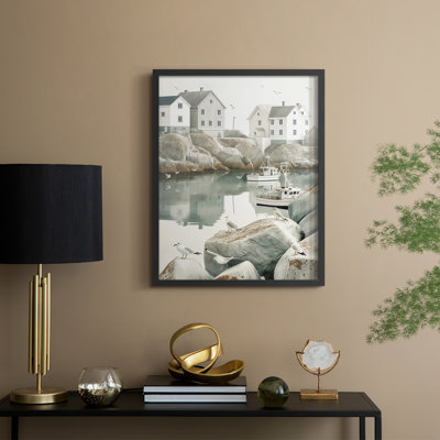 Fisherman's Way, reproduction encadrée en V - bois massif