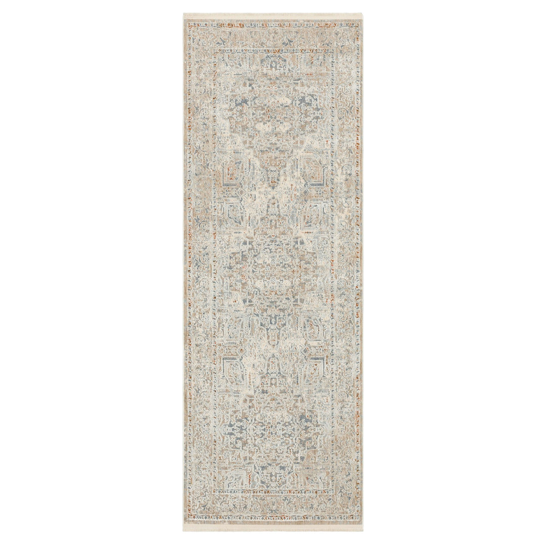 Karastan Via Salaria Woven Polyester Abstract Cream/Beige Area Rug Karastan Rug 