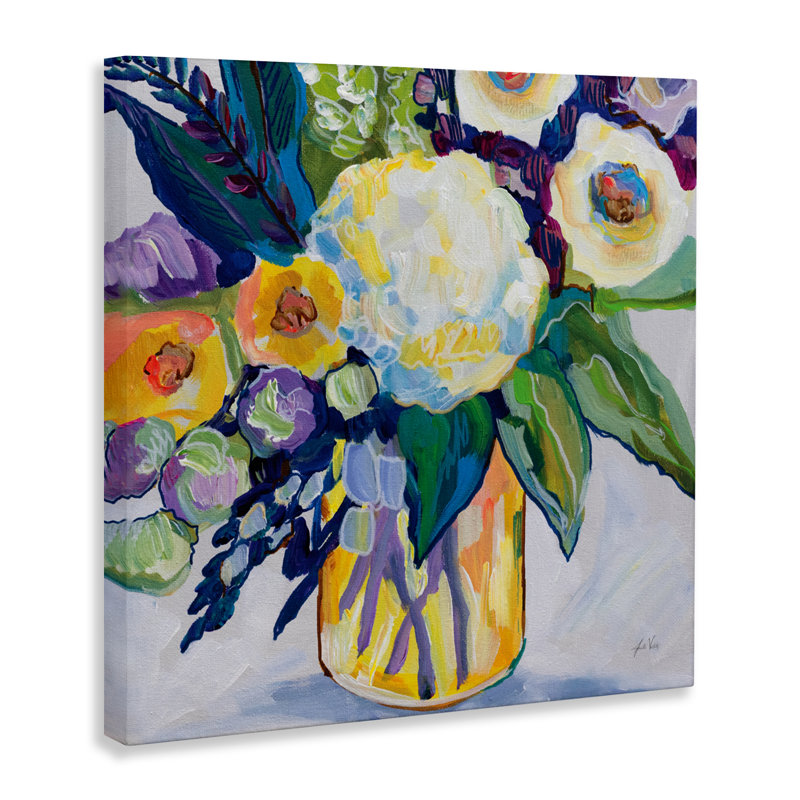 «My Flame Abstract Bouquet Canvas», conception par Jeanette Vertentes, H 24 po x l 24 po