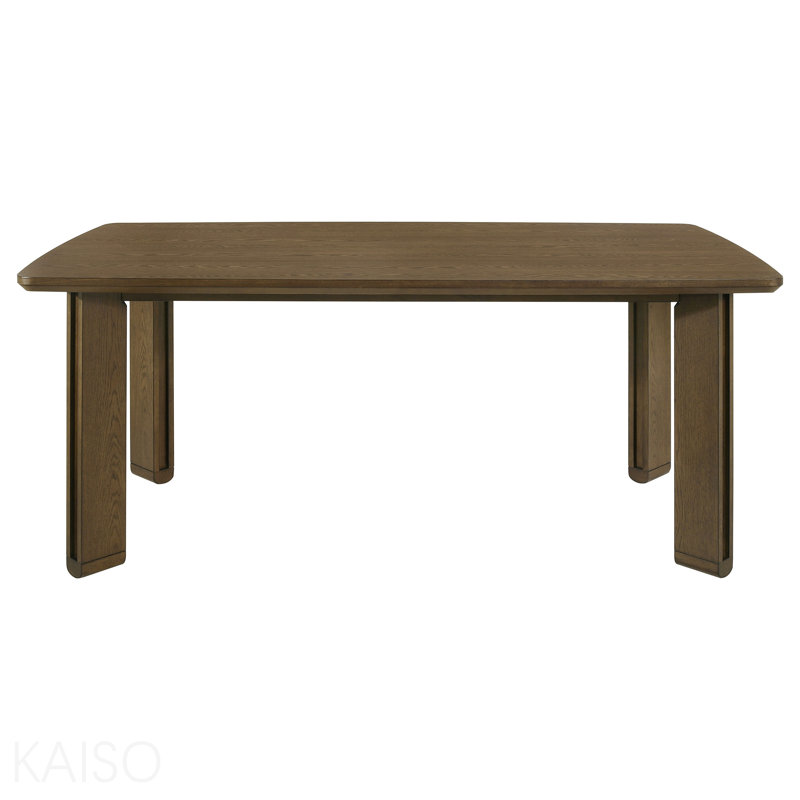 Brown Rectangular Wood Dining Table