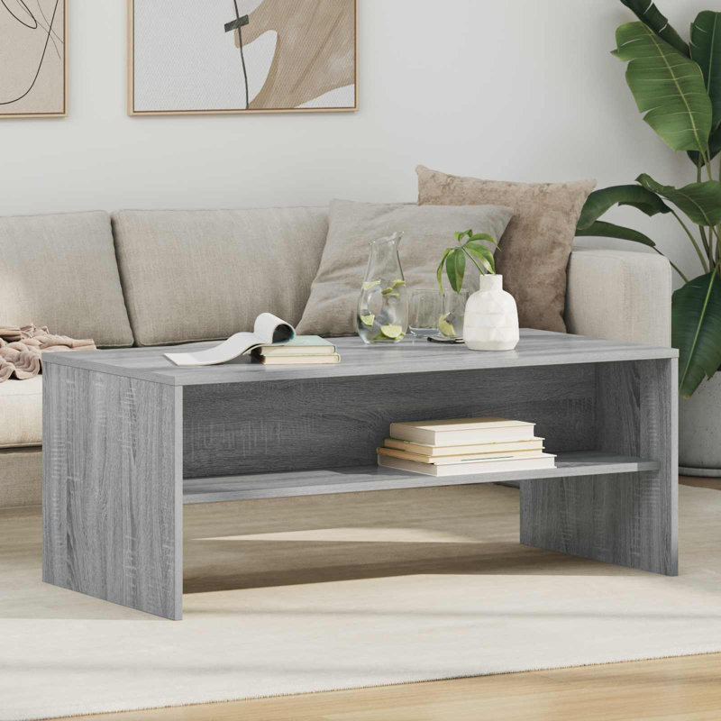 Coffee Table with Storage, Grey Sonoma