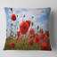 Photo de fleurs de pavot rouge vif - coussin à imprimé floral-29892884-29896367