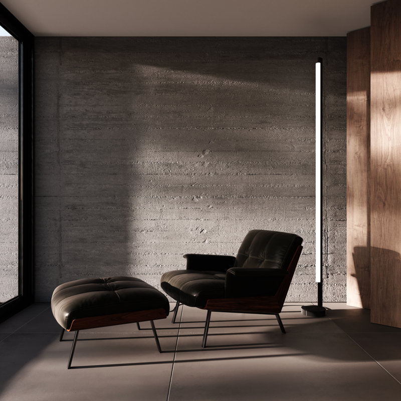 Keel™ LED Floor Lamp, Bright Satin Aluminum