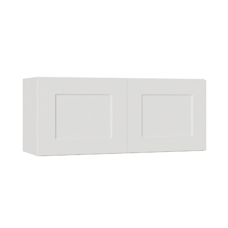 Petite armoire murale en bois massif - l 36 po x P 12 po x H 15 po, peinte en blanc, prête à assembler