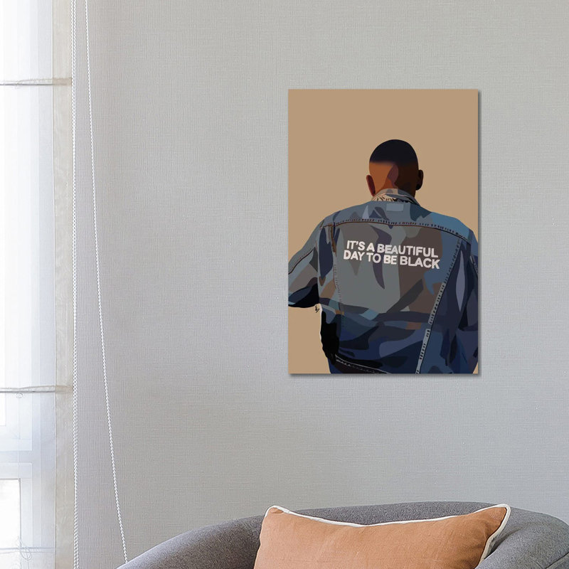 «It's A Beautiful Day To Be» - Estampe numérique sur toile tendue avec châssis, H 26 po x l 18 po
