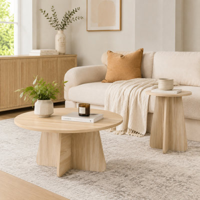 Ensemble de 2 tables basses gigognes Mid-Century