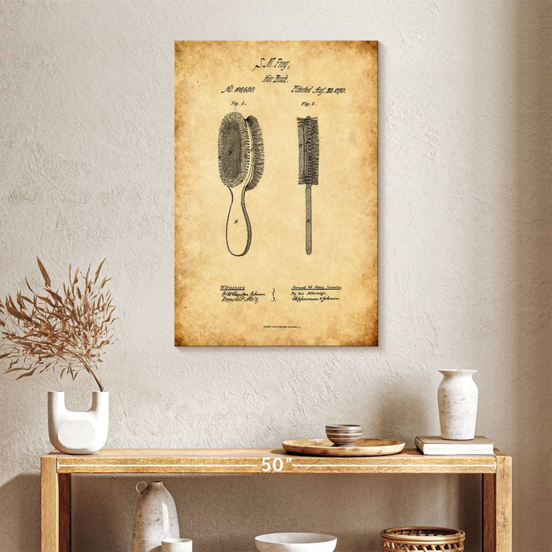Hair Brush Vintage Kynaat, 36" H x 24" W