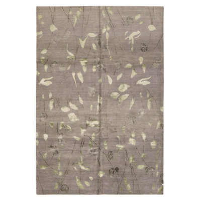 Hand Knotted Wool Area Rug in Multi