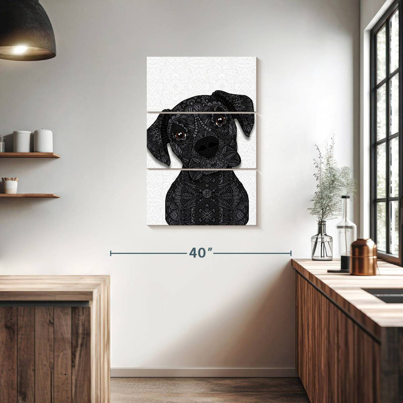 Brampt Black Boxer, 38" H x 24" W