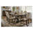 Traditional Classic Brown Dinng Chair Set of 2 Beige Fabric Upholstered Nailhead Trim Wooden Dining Room Furniture