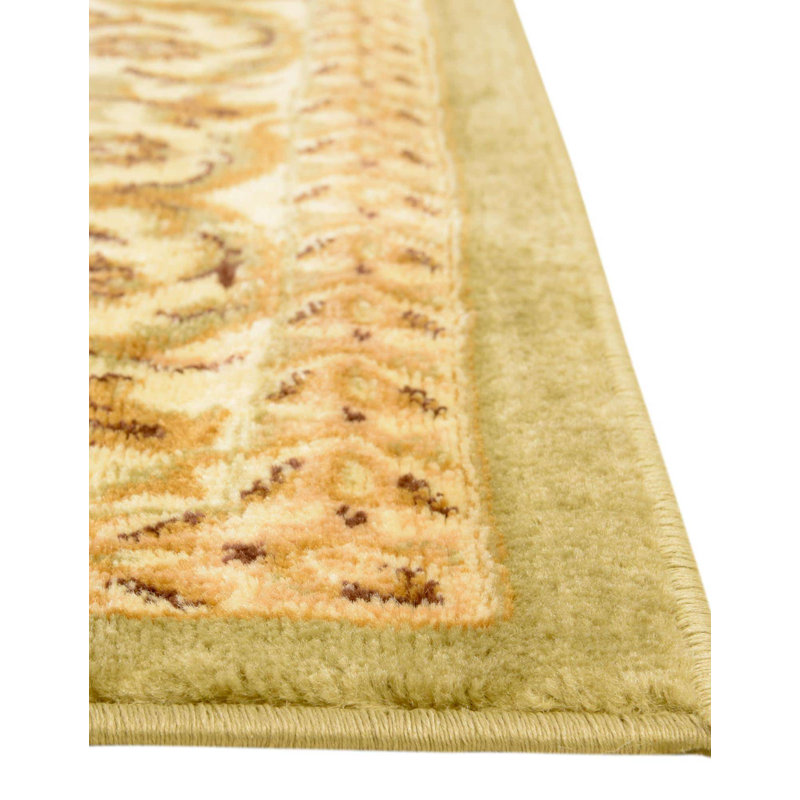 Tapis vert clair Aracelia, Tapis de couloir 2 pi 7 po x 10 pi