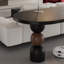 Bureau en bois massif noir + brun noisette-1717488020