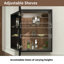 Armoire à pharmacie 23 "x H 23" rectangulaire encastrable ou à fixation en surface avec miroir