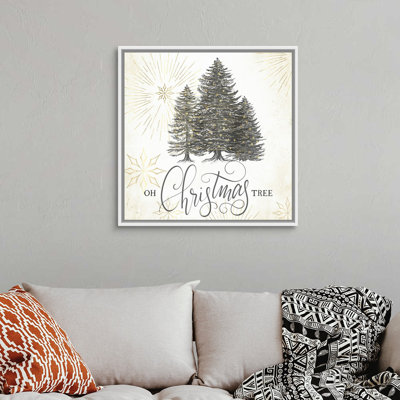 «Christmas Joy Oh Christmas Tree» par Nicole Tamarin - peinture sur toile tendue