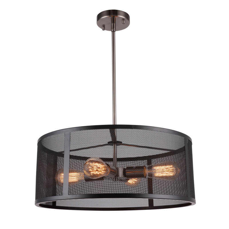 Lustree tambour 4 lumières unique Shanda