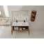 Meuble-lavabo mural spacieux avec lavabo double et options de rangement pratiques
