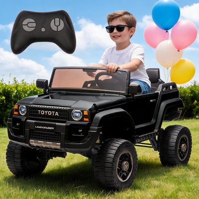 24V 4WD Kids Ride On Car, véhicule électrique 2 places avec télécommande pour les parents, 2 / 4WD permutables, musique Bluetooth, lumières DEL, suspension à ressort, 2 modes de vitesse pour les enfants de 3 ans et plus.