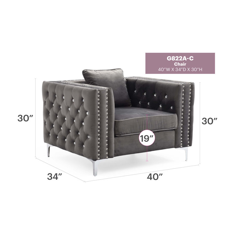 Chaise Paige, Gris