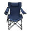 Chaise pliante / portative / inclinable réglable pour camping en plein air (ajustement à trois niveaux), poches latérales et porte-gobelet, sac de transport, bleu foncé