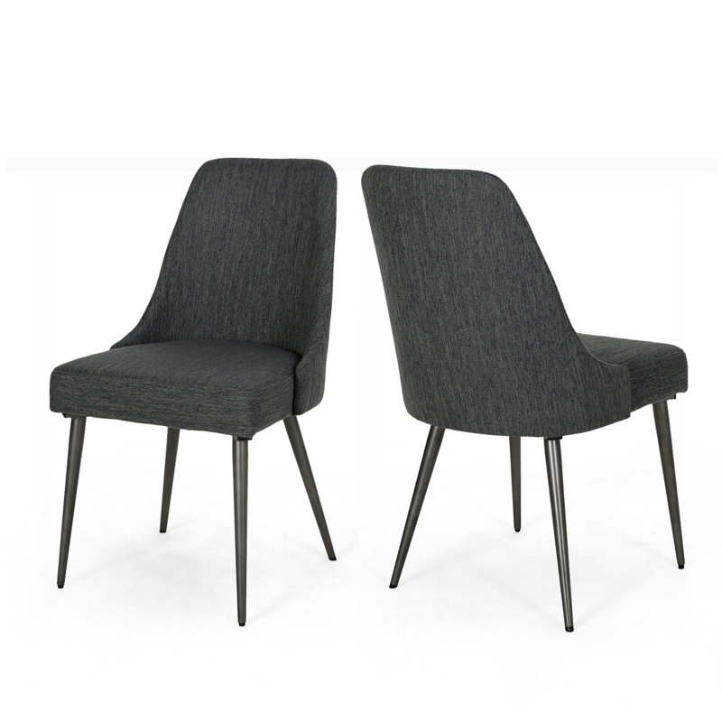 2PCS dining chair, Charcoal