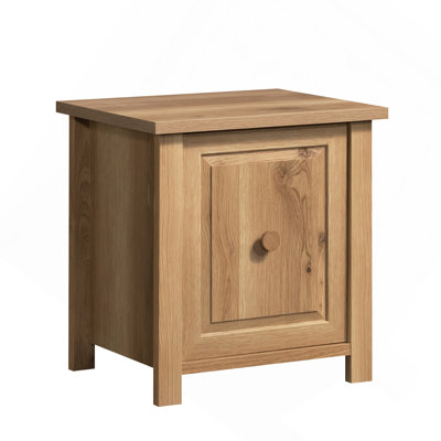 Table de chevet, finition brune