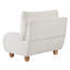 Chaise d'appoint rembourrée moderne Vernon avec silhouette courbée, coussins de dossier doubles et pieds en bois-129452198-129452201