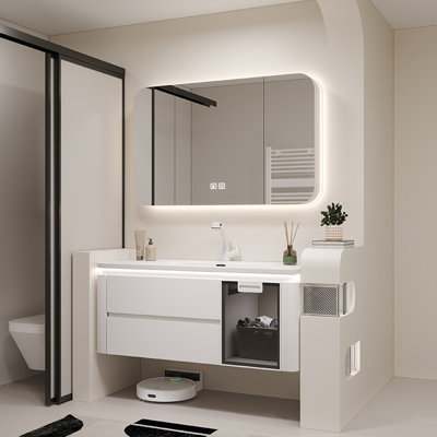 Armoire de salle de bain simple et légère de style moderne et luxueux