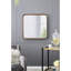 Miroir carré 32 po x 32 po avec cadre en bois - salon, salle de bain, entrée. Style ravissant, bords arrondis. Miroir 29,9 po x 29,9 po, 50% bois de pin, 25%, 19,6 lb, bordure en bois brun simple-109881825-109881824