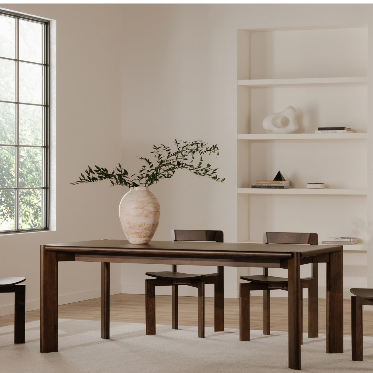 Leola 96" Oak Dining Table,  Brown