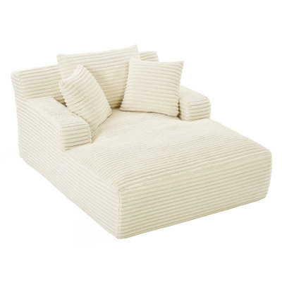 Chaise longue surdimensionnée et rembourrée pour canapé