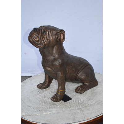 Beautiful bulldog bronze statue -  Size: 16"L x 7"W x 16"H.