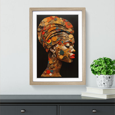 African Woman Neo-Plasticism - Framed Print