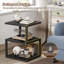 3-Tier S-Shape Small Side Table - White (Small Spaces Nightstand)-1138061566