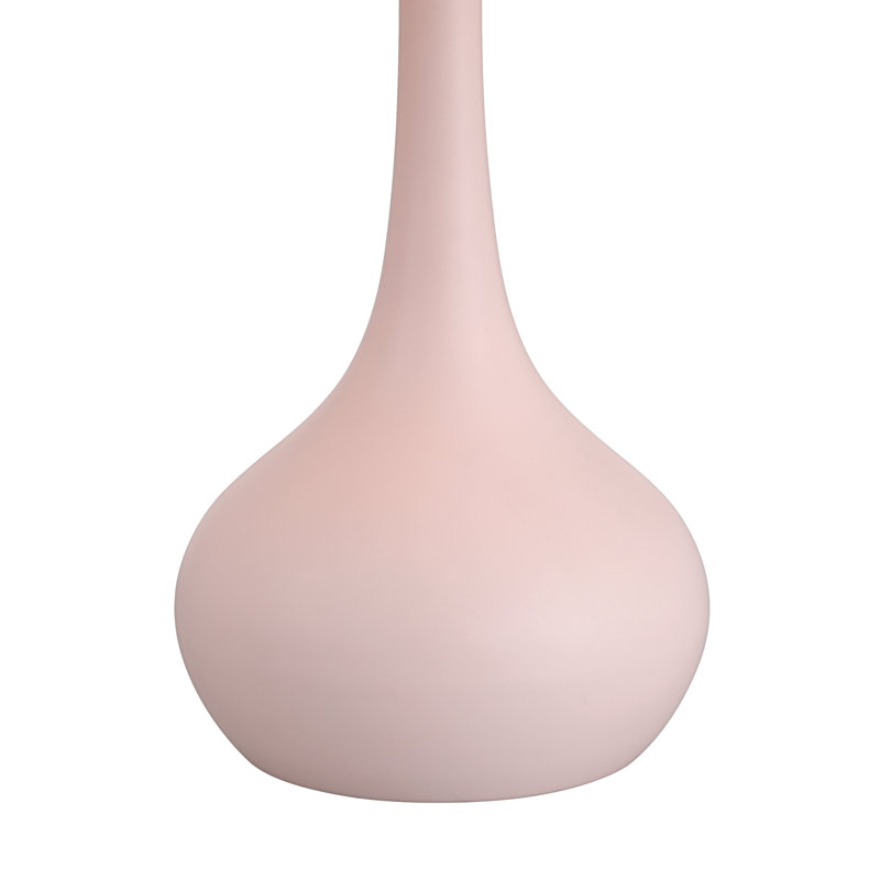 1- Light Globe Teardrop Base Table Lamp, Pink, Pink